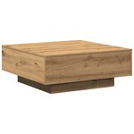 vidaXL Table basse Chêne artisanal 80x80x31 cm Bois d'ingénierie
