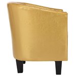 Vidaxl fauteuil doré brillant similicuir