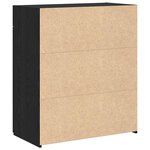 vidaXL Armoire de rangement avec tiroir Chêne noir 80 x 42.5 x 93.5 cm