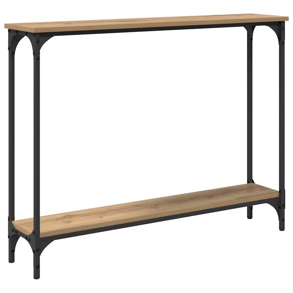vidaXL Table console avec étagère Chêne artisanal 100 x 22 5 x 75 cm