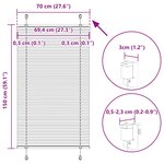 vidaXL Store plissé blanc 70x150 cm largeur du tissu 69 4 cm polyester