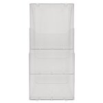 Distributeur De Prospectus Vertical 3 Compartiments A4 - Cristal - Exacompta