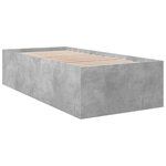 vidaXL Cadre de lit sans matelas gris béton 75x190 cm