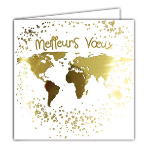 Carte Meilleurs Vœux avec Enveloppe Blanche 15x15cm