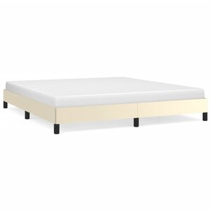 vidaXL Cadre de lit sans matelas crème 180x200 cm similicuir