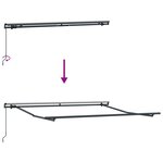 vidaXL Auvent Rétractable Blanc 350 x 250 cm Polyester et Acier