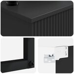 vidaXL Basin de lavage mural Noir 50 x 41 x 39 cm Bois d'ingénierie