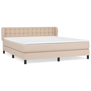 vidaXL Sommier à lattes de lit avec matelas Cappuccino 180x200 cm