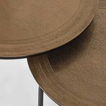 LABEL51 Ensemble de 2 tables basses Circle Doré antique/Noir