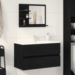 vidaXL Miroir de salle de bain chêne noir 60x10 5x45cm bois ingénierie