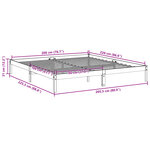 vidaXL Cadre de lit extra long sans matelas 200x220 cm bois massif pin