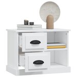 vidaXL Table de chevet blanc 60x35 5x45 cm