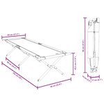 vidaXL Lit de camping pliant Amy jaune Tissu Oxford