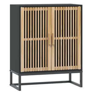 vidaXL Buffet noir 60x30x75 cm bois d'ingénierie