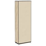 vidaXL Armoire à chaussures avec housse Crème 57x29x162 cm Tissu