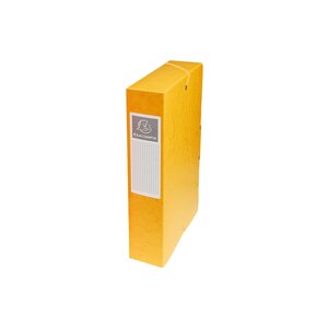 Boite De Classement Exabox Dos 60mm Carte Lustrée - A4 - Jaune - X 8 - Exacompta