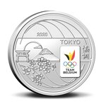 Pièce de monnaie 5 euro Belgique 2020 BU – Equipe de Belgique (colorisée)