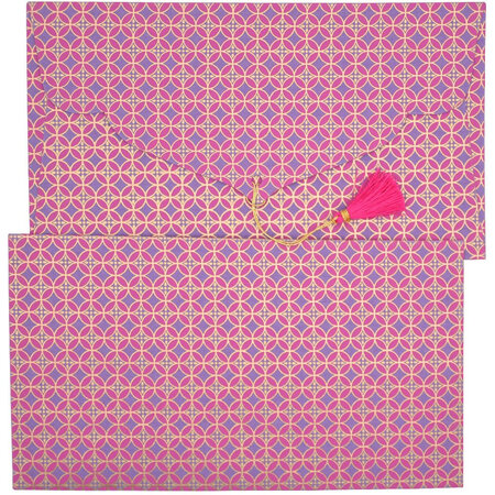 PAPERTREE SHIYOGAMI Lot de 5 Enveloppes cadeau 19x10 Violet