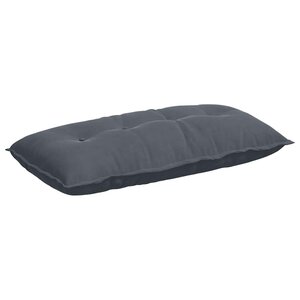 vidaXL Coussin de Dos Gris foncé 100 x 50 cm Tissu en velours côtelé