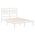 vidaXL Cadre de lit Blanc Bois massif 120x200 cm