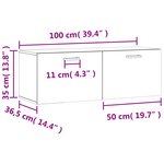vidaXL Armoire murale gris béton 100x36 5x35 cm bois d'ingénierie