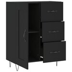 vidaXL Buffet noir 69 5x34x90 cm bois d'ingénierie