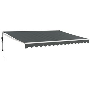 vidaXL Auvent rétractable automatique anthracite 4x3 m