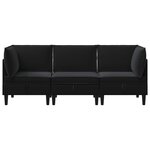 vidaXL Ensemble de meubles pour le salon 3 pc Noir Velours