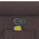 vidaXL Fauteuil de massage inclinable Marron foncé Tissu