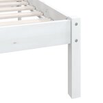 vidaXL Cadre de lit sans matelas blanc bois massif
