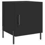 vidaXL Tables de chevet 2 Pièces noir 40x40x50 cm bois d’ingénierie