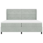 vidaXL Lit à ressorts avec matelas gris clair 200 x 200 cm en velours