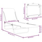 vidaXL Chaises longues pliables lot de 2 Acier et tissu Rose