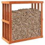 vidaXL Porte-bûches d’extérieur cire marron 109x52x106 cm bois pin