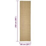 vidaXL Tapis en sisal pour griffoir 66x250 cm
