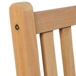 vidaXL Chaises de jardin lot de 2 et coussins rouge Bois teck massif