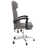 vidaXL Fauteuil de massage inclinable de bureau Taupe Tissu