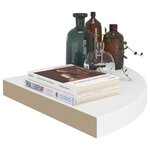 vidaXL Étagères d'angle flottantes 2 Pièces blanc 35x35x3 8 cm MDF