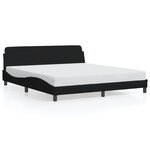 vidaXL Cadre de lit sans matelas noir 180x200 cm tissu