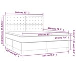 vidaXL Sommier à lattes de lit avec matelas Taupe 160x200 cm Tissu