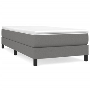 vidaXL Cadre de lit sans matelas gris foncé 90x200 cm tissu
