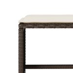 vidaXL Salon de jardin 4 Pièces avec coussins marron résine tressée