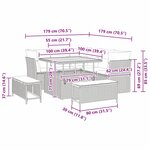 vidaXL Ensemble de canapé de jardin 8 Pièces Beige polyrotin