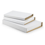 Etui-croix carton blanc avec fermeture adhésive 33x25 cm (lot de 50)