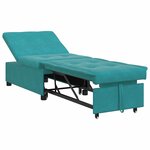 vidaXL Canapé-lit Turquoise 67 x 194 x 38 cm Velours
