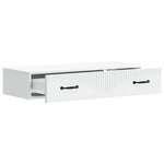 vidaXL Table d'appoint murale Blanc 87 5 x 34 5 x 17 cm