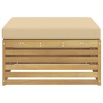 vidaXL Pouf d'Extérieur Bois d'Acacia Massif Blanc