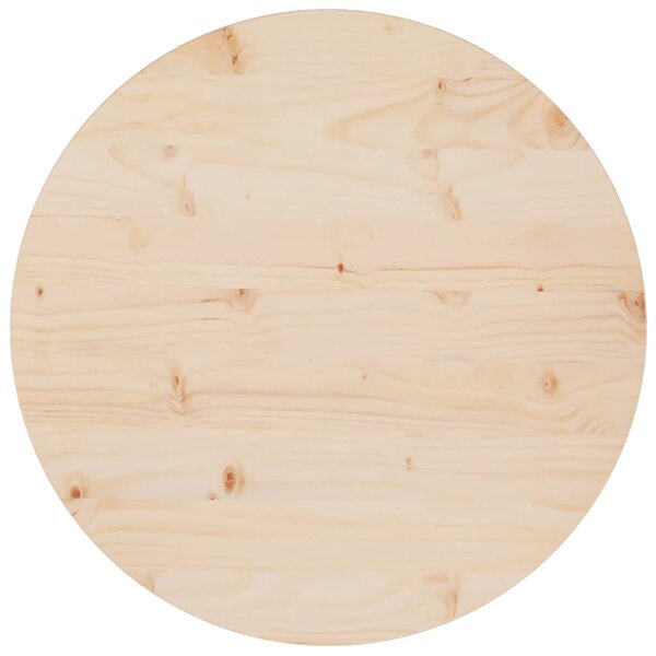 vidaXL Dessus de table Ø60x2 5 cm Bois de pin massif