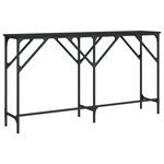 vidaXL Table console noir 140x29x75 cm bois d'ingénierie