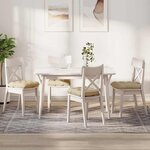 vidaXL Coussins de siège 4 Pièces Crème 40 x 40 x 12 cm tissu